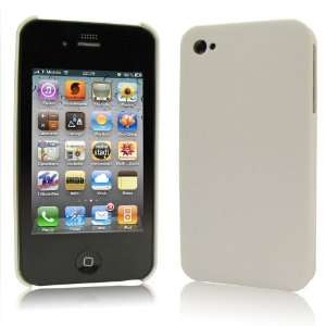  (White) Hard Plastic Case for iPhone 4 +Free Screen 