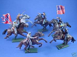Britains Super Deetail Toy Soldiers ACW Cavalry Clash  