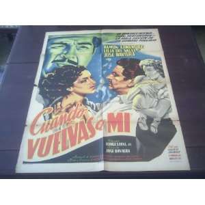 Original Mexican Movie Poster Cuando Vuelvas A Mi Ramon Armengod Lilia 