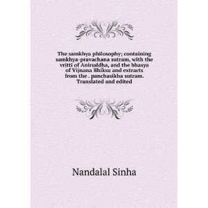  philosophy; containing samkhya pravachana sutram, with the vritti 