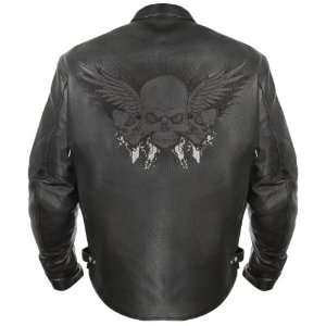  Xelement Mens XS 2055 Armored Leather Motorcycle Jacket 