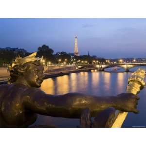 France, Paris, Eiffel Tower, View from Pont Alexandre Iii 