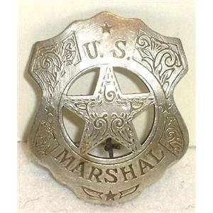 US Marshal Obsolete Old West Police Badge