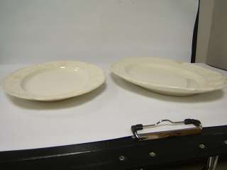 Washington Colonial 2 Platters by Vogue white embossed  