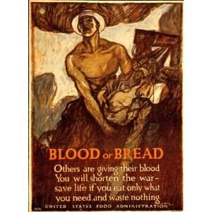   1917 World War one poster encouraging blood donation