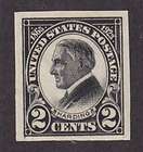 US Sc 611 MNH. 1923 2c black, imperf Harding Memorial issue, VF