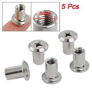 Amico Furniture 6mm Thread Inner Diameter Metal Screw Nuts 5 Pcs