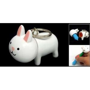  Amico Cute Rabbit Doll Retractable Ballpen Keychain 