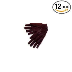 Brown Jersey with Plastic Dots Gloves (Sold by Dozen)   Size Mens 