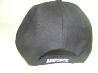 USAF AIR FORCE VETERAN BLACK MILITARY CREST LOGO BALL CAP HAT  