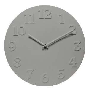  Vogue Grey 11 3/4 Wide Round Wall Clock: Home Improvement