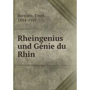  Rheingenius und GÃ©nie du Rhin Ernst, 1884 1957 Bertram Books