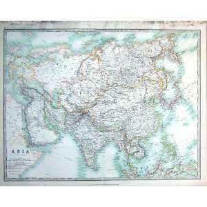  Asia 1914 Geography Maps India Siam Japan Arabia Russia 