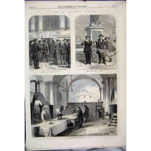  1865 Greenwich Hospital Dining Hall Kitchen Music Print 