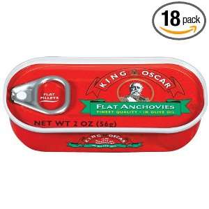 King Oscar Anchovies, 2 Ounce Tins (Pack of 18)  Grocery 