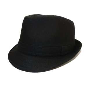  Classic Black Fedora Hat(45% wool 55% polyester 