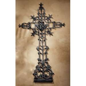   Renaissance Sculpture Metal gothic angel Cross 