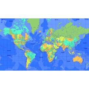  World Map Dark Blue