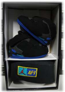 Nike AJF 8 Black Aqua Blue Crib Newborn Soft Shoes CB 1  