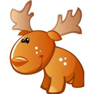   Baby Brown Cartoon Moose   12 inch Removable Graphic: Home & Kitchen