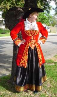   Renaissance Pirate Bodice Gown Dress Costume Frock Coat NEW VMS  