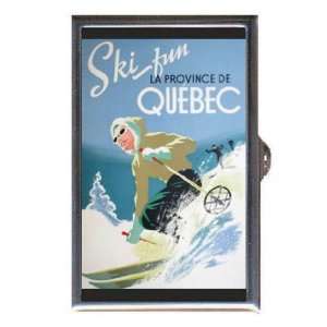 Canada Quebec Ski Retro Travel Coin, Mint or Pill Box 