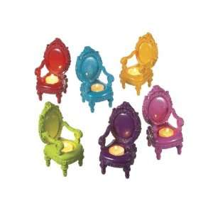   Multi Color Victorian Chair Tea Light Candle Holders