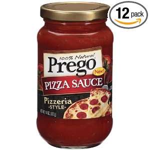 Prego Pizza Sauce, Pizzeria Style, 14 Ounce Jars (Pack of 12)  