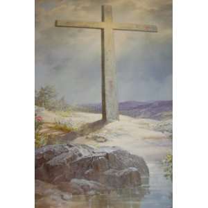   Love Poster of Jesus Cross by Charles Vickery 