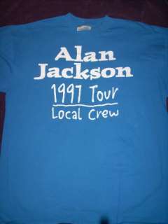 ALAN JACKSON 1997 Tour Local Crew T Shirt 2 XL Never Worn  