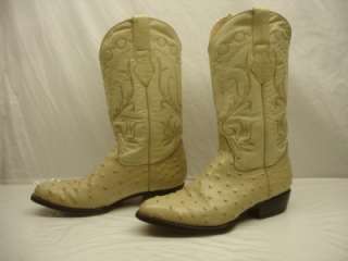 mens AMAZING genuine Ostrich Skin cowboy Western Boots leather 