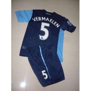 2011 2012 quality embroidery logo arsenal away #5 vermaelen soccer 