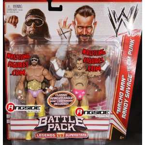 CM PUNK & RANDY SAVAGE WWE BATTLE PACKS 14 WWE Toy Wrestling Action 
