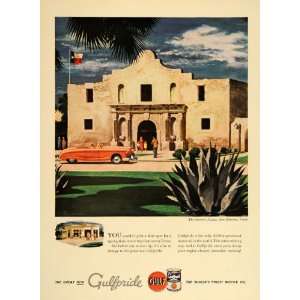  1948 Ad Gulfpride Gulf Motor Oil Alamo San Antonio TX 