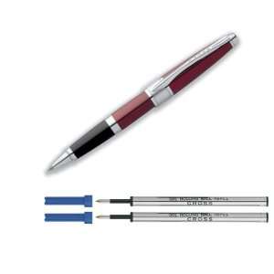  Cross Apogee Titian Red Lacquer Selectip Rolling Ball Pen 