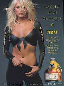 Victoria Silvstedt Patron Pyrat Tequila Pin up Girl Ad  