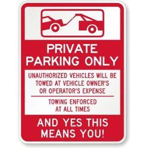 with Towing Graphic), Unauthorized Vehicles Will Be Towed At Vehicle 