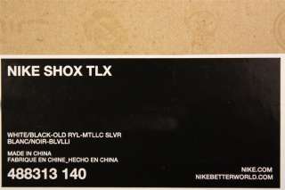 New Men Nike Air Shox TLX (TL) Running Shoes White/Black/Royal Blue 