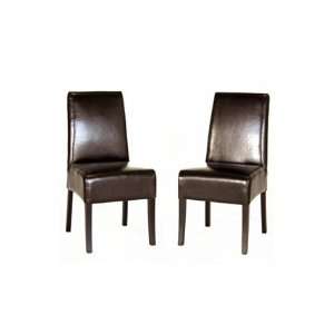  Wholesale Interiors Full Leather Dining Chair (Set of 2 
