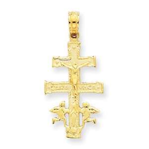  14k Cara Vaca Crucifix Pendant West Coast Jewelry 