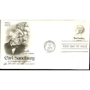   Day Cover Stamps   Carl Sandburg Centennial of His Birth 1878 1978