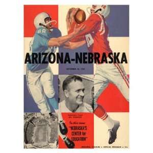 Nebraska vs. Arizona, 1961 Sports Giclee Poster Print, 44x60  
