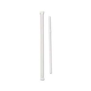 Wrapped Jumbo Flexible Straws, Polypropylene, 7 5/8 Long, White, 400