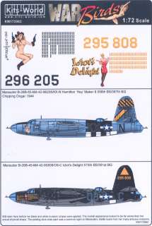 Kits World Decals 1/72 MARTIN B 26 MARAUDER Medium Bomber  