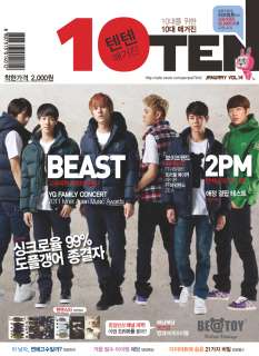 TENTEN (K POP Magazine) Jan 2012   BEAST 2PM INFINITE BOY FRIEND FT 