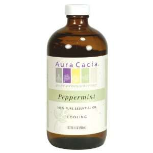  Aura Cacia Peppermint Essential Oil, 16 Ounce Bottle 