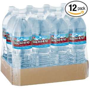 Arrowhead Bottled Water, 64 Ounce Flat Cap Bottles (Pack of 12 