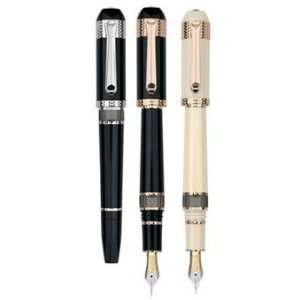  Tibaldi Divina Fountain Pen (Black Platinum Trim X): Office Products