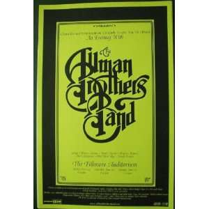    Allman Brothers Band Fillmore Denver Concert Poster
