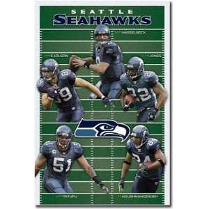   Seattle Seahawks Poster Hasselbeck Jones Carlson 1093